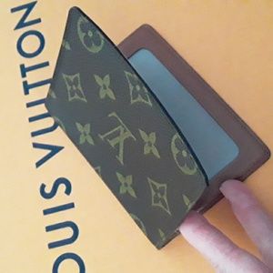 Authentic Louis Vuitton Monogram Porte 2 Cartes Vertical Pass Card Case